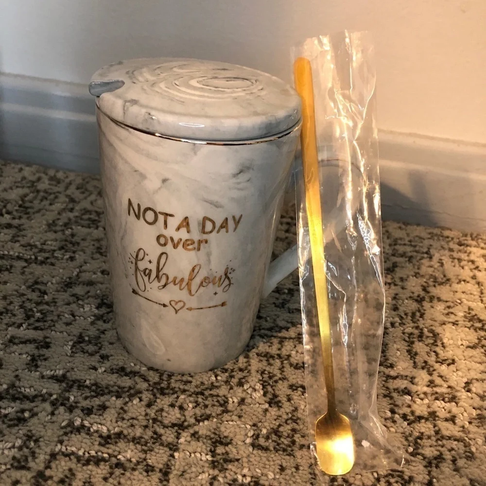 “Not A Day Over Fabulous” Mug, Coaster & Spoon Set